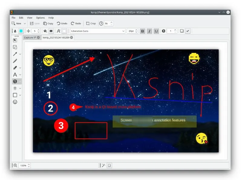 Ksnip-一款跨平台截图和图像注释工具