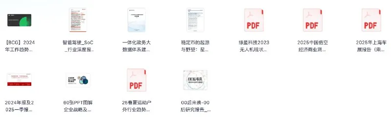 行业报告分享