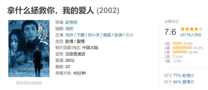 拿什么拯救你，我的爱人
